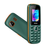 Téléphone portable UNIWA E1808 GSM triple SIM avec clavier T9, écran 1,77 pouces, lampe torche et radio sans fil