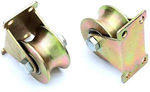 WBD Großhandel Stahl kleine V-Schiene Führungs rollen Räder feste Rolle starre Schiebe tor Nachlauf - Product Image 4