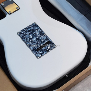 GALYDA Guitare électrique pleine taille 39 pouces Kit complet Corps solide Blanc mat Débutant Amplificateur Sac Sangle Cordes Érable Palissandre - Product Image 4