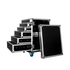 Tủ rack âm thanh 10U, mặt nghiêng, dành cho mixer DJ, có bánh xe, loại chuyên dụng cho vận chuyển - Product Image 3