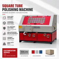 Machine de polissage et de lustrage multi-stations robuste pour tubes carrés en acier inoxydable, moteur haute rigidité, écologique, élimination de la rouille