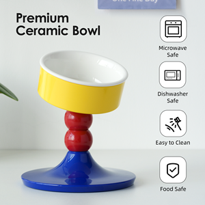 Ajustável 1.5L Plástico Pet Alimentador <span class=keywords><strong>Bowl</strong></span> <span class=keywords><strong>Stand</strong></span> 360 ° Rotating Dishwasher Safe Eco-Friendly Prato Automático para Cão Solid Modern - Product Image 5