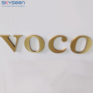 Skyseen Tùy Chỉnh 3D Vàng Kim Loại Chữ Bền Thép Không Gỉ Dấu Hiệu Cho Khách Sạn Logo Hiển Thị Ngoài Trời Tên Công Ty Tòa Nhà Văn Phòng - Product Image 3