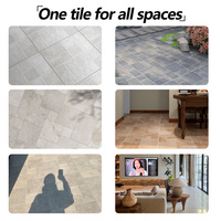 Carreaux de sol en céramique effet pierre mate antidérapants 600x600mm style château français pour maisons d'hôtes, villas, appartements, écoles