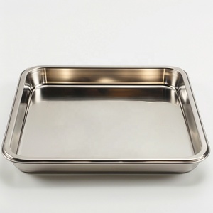 TZR vassoi in acciaio inox di alta qualità durevole e facile da pulire per cucina e laboratorio UseCustom vassoio di servizio in metallo vassoio - Product Image 5