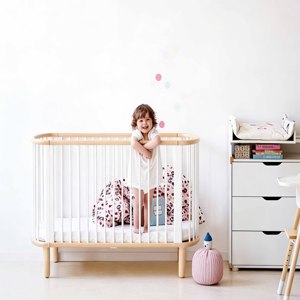 Cuna Convertible de Madera para Niños, Cama Moderna para Bebés para Uso en Hospitales y Hoteles - Product Image 2