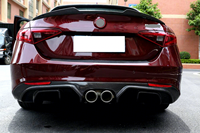 Difusor Trasero Popular de Fibra de Carbono, Alerón de Escape Trasero para Alfa Romeo Giulia 200HP 2016+, Divisor de Parachoques