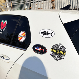 Adesivi Personalizzati con Logo Stampato Resistenti ai Raggi UV per Bici Moto <span class=keywords><strong>Auto</strong></span> Decorazione Alta Qualità Adesivi Fustellati per Finestrini - Product Image 3
