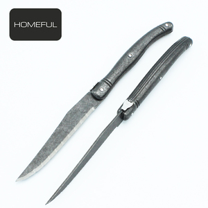 <span class=keywords><strong>Couteau</strong></span> à steak <span class=keywords><strong>Laguiole</strong></span> vintage en acier inoxydable et ensemble de couverts en acier inoxydable pour une table rustique haut de gamme de restaurant de steak - Product Image 2