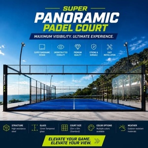 Pista de Pádel Comercial Interior para Proyectos de Clubes Premium, Pista de Pádel Panorámica, Campo de Pádel - Product Image 1