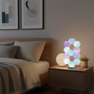 Lumière LED intelligente DB, RGB, commande vocale par application, alimentation USB, corps en PVC, design moderne, DIY, garantie 1 an, pour la décoration de la chambre - Product Image 2