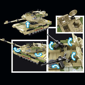 โรงงานโวมา รับผลิตแบบ OEM ODM ชุดตัวต่อรถถังรุ่น C0125 ของเล่นตัวต่อ DIY ประกอบเอง รถถังสงครามโลกครั้งที่ 2 รุ่น M1R2 - Product Image 3
