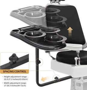 Hauteur réglable plateau de <span class=keywords><strong>coiffure</strong></span> chariot beauté barbier <span class=keywords><strong>Spa</strong></span> hauteur réglable Salon tatouage coiffeur outils plateau barbier chariot - Product Image 3