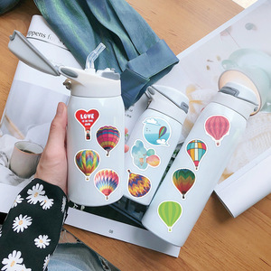 50PCS carta adesiva creativa rimovibile a forma di <span class=keywords><strong>mongolfiera</strong></span> per autoadesivo della parete del bambino del computer della bottiglia del taccuino - Product Image 5