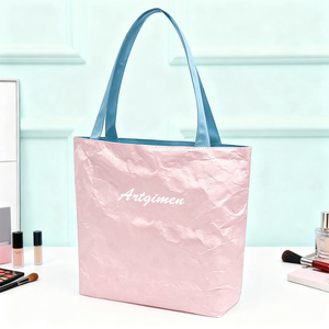 Bolsa <span class=keywords><strong>de</strong></span> Mano Reversible <span class=keywords><strong>de</strong></span> Papel Tyvek con Correa en Contraste, Impermeable, Resistente a las Arrugas, Ecológica, Bolsa <span class=keywords><strong>de</strong></span> Hombro <span class=keywords><strong>de</strong></span> Lona, Bolsa <span class=keywords><strong>de</strong></span> Compras Resistente - Product Image 6