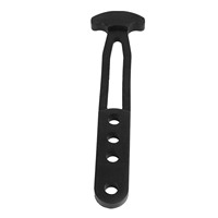 Sangle de fixation pour échelle de bateau en caoutchouc noir, sangle télescopique pour échelle de bateau avec 4 trous de fixation réglables