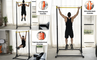 Barre de traction autoportante, Station de dips, Tour de musculation à hauteur réglable, Équipement de fitness à domicile