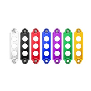 CRASTP Universal Car Battery Mount 3-Hole Aluminum <b>Bracket</b> Red Black Gold Green Purple <b>Silver</b> Blue - Product Image 5