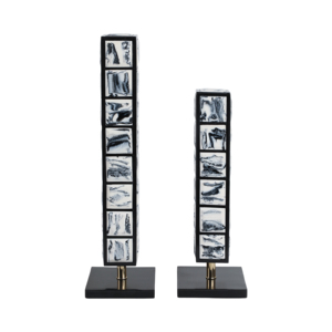 Scultura a Torre Rettangolare Moderna in Resina per Arredamento Casa, Ufficio, Soggiorno, Tavolino da Caffè, Mensola Bagno, Arte Decorativa - Product Image 4