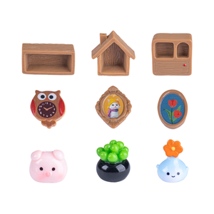 Scrivania in resina fontana a parete libreria orologio gufo vaso fiore salvadanaio portacandele vaso casa delle bambole <span class=keywords><strong>mobili</strong></span> in miniatura - Product Image 1