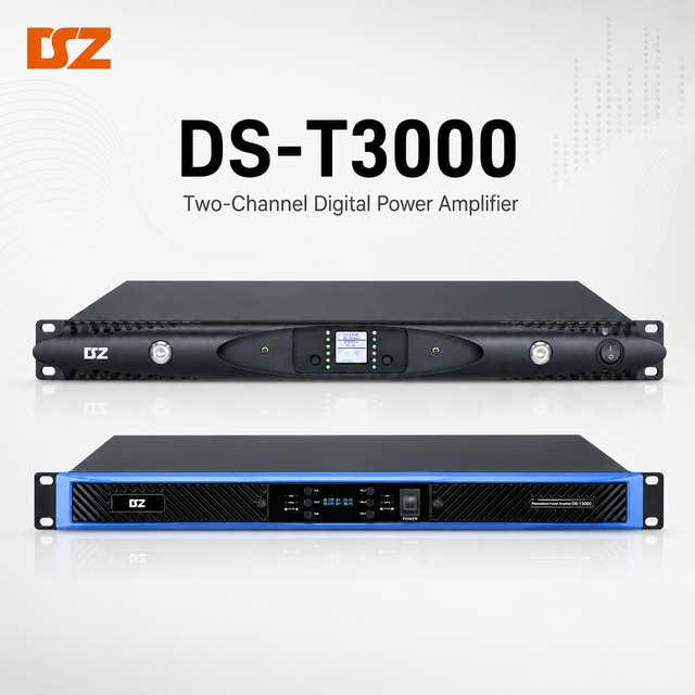 2*3000W OEM ODM 2 Channel Class-D Power Amplifier 1U Rack Mount Amplifier for Professional Audio System