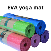 Tapis de yoga épais imperméable en EVA, tapis de camping extérieur doux anti-poussière, motif de tapis en bambou antidérapant imperméable à l'humidité pour exercices de yoga
