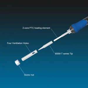 ATETOOL 60W Wood Burning Pen Adjustable Temperature Soldering Tool High Temperature Soldering Iron