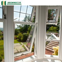 Ventana de Aluminio Francesa Moderna Lukliving con Persiana Vertical Abatible y Apertura Manual
