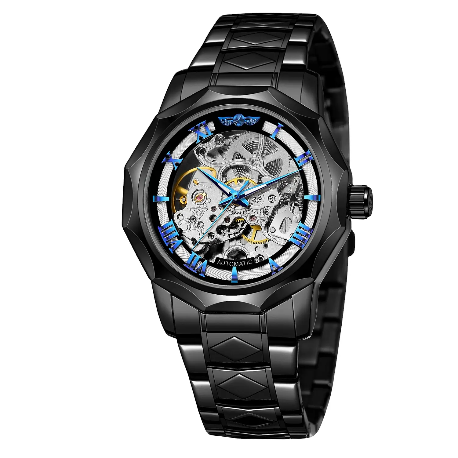 Men's watches automatic mechanical luxury brand mechanical skeleton watches winner watch
