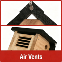 Nichoir en bois pour oiseaux Vogelhaus Nistkasten Décoration de jardin extérieur Design de toit noir Bois de cèdre Boîte à oiseaux murale