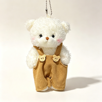 Porte-clés en peluche personnalisés OEM d'usine, jouets breloques mignons Kawaii, lapin de dessin animé, animal, fruit, ours en peluche, vente en gros