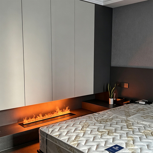Cheminée électrique encastrée 3D à vapeur, taille personnalisée, 64 flammes RGB réglables, recharge automatique, pour meuble <span class=keywords><strong>TV</strong></span>, salon, hôtel, décoration - Product Image 1