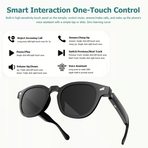 Gafas <span class=keywords><strong>de</strong></span> Audio con Traducción en Tiempo Real y Grabadora <span class=keywords><strong>de</strong></span> Voz - Lentes Inteligentes para Asistir a Reuniones, con Funciones para Llamadas, Música y Notificaciones - Product Image 2