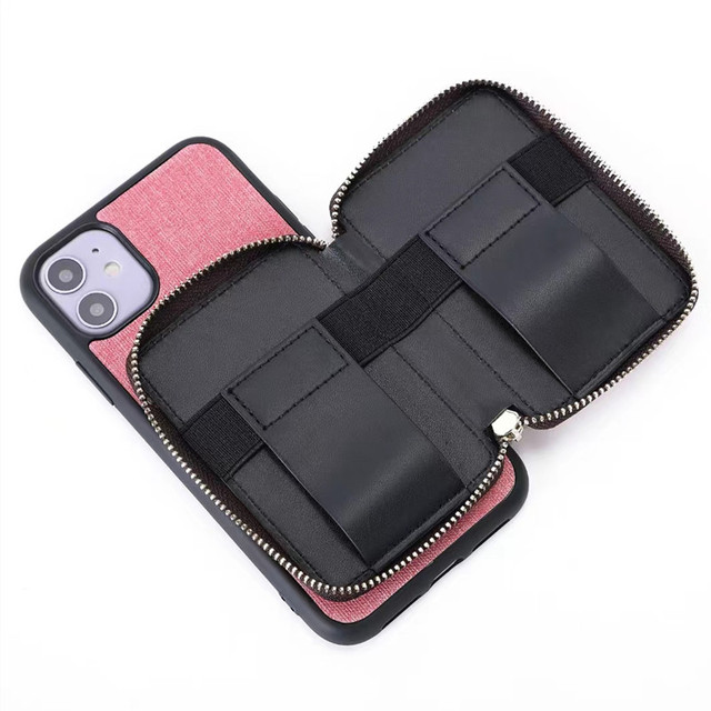 New Solid Color TPU Woven Zipper Wallet Case For iPhone 17 16 15 14 13 12 11 Pro Max 6 7 8 SE X XR XS Max Cartridge back cover