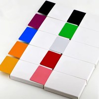 Cartes de visite vierges en aluminium multicolores pour impression DIY au laser, compatibles avec graveur CNC