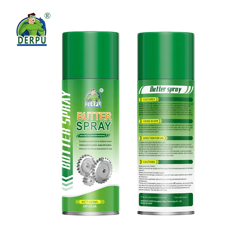 DERPU Butter Spray 450mL Spray lubricante de mantequilla de alta resistencia al calor
