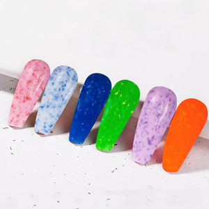 Vernis à ongles en caoutchouc de <span class=keywords><strong>couleur</strong></span> <span class=keywords><strong>pastel</strong></span>, paillettes de Camouflage avec peinture Gel UV - Product Image 5