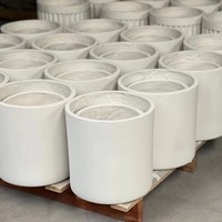 Pot de fleurs moderne en fibre-ciment pour la maison, décoration de bassin de jardin, grands pots de plantes pour jardinières