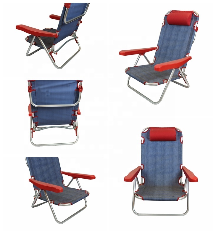 Low Seat Promotional Custom Aluminum Ultralight Portable Foldable Beach Camping Chair