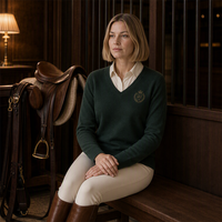 Fabricant de pulls en cachemire équestre, vêtements tricotés sur mesure pour équipes, logo brodé OEM