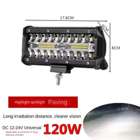 Projecteur extérieur à LED 120W pour camionnettes et SUVs-12-24V lumière auxiliaire, lampe de travail pour camions, pelles et véhicules de construction