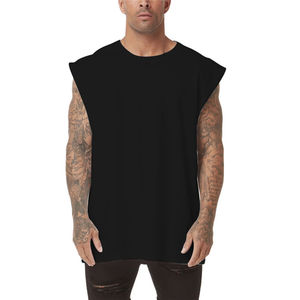 Chaleco sin Mangas de Color Sólido Estilo Hip Hop Urbano para Hombre, Cómodo, Transpirable, Corte Regular, Relajado, Poliéster/Algodón, Estampado Puff - Product Image 4