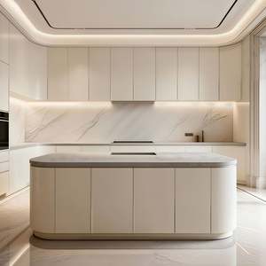 Armoires de cuisine modernes, armoires de rangement modulaires en bois de luxe personnalisées, ensemble complet, livraison rapide, prêt à assembler - Product Image 5