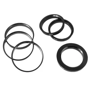 רכזת גלגל פלסטיק שחורה טבעות מרכזיות טבעות רכזת לחלקי חישוק גלגל אאודי טבעת צמיג למרצדס 70.1, 69.1, 68.1, 67.1, 66.6 מ""מ
