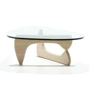 Дизайнерская модель мебели минималистичный журнальный столик для гостиной классический стеклянный цельнодеревянный треугольный деревянный журнальный столик