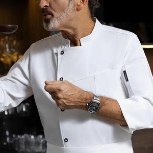 C23-5031highエンド銅バックル防水レストランキッチンベーキング長袖シェフワークコート - Product Image 6