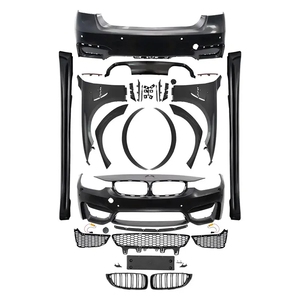Bumper Bumpers Body Kit per <span class=keywords><strong>BMW</strong></span> <span class=keywords><strong>3</strong></span> <span class=keywords><strong>serie</strong></span> F30 Upgrade a <span class=keywords><strong>M3</strong></span> 1:1 Bodykit largo con paraurti a griglia minigonne laterali parafango - Product Image 6