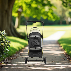 Carrito <span class=keywords><strong>de</strong></span> Paseo <span class=keywords><strong>para</strong></span> Mascotas Doble Plegable <span class=keywords><strong>de</strong></span> 4 Ruedas, Impermeable, con Capacidad <span class=keywords><strong>para</strong></span> 15 <span class=keywords><strong>kg</strong></span>, Diferentes Colores, Venta al Por Mayor Personalizable - Product Image 3