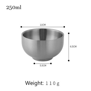 Bol à riz coréen en acier inoxydable 304 de haute qualité à double paroi 18/8 Bol à soupe et à salade Technique de polissage isolant thermique - Product Image 4