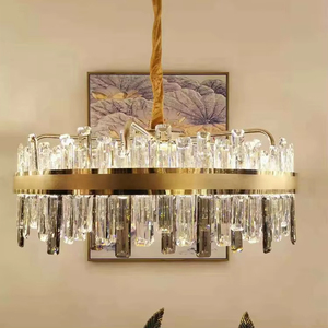 Lustre moderne de luxe en cristal arrondi, grand luminaire de plafond pour <span class=keywords><strong>salon</strong></span>, lustre moderne de luxe en cristal K9 pour hôtel et villa - Product Image 2